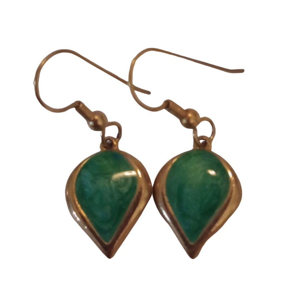 Green Hook Earrings
